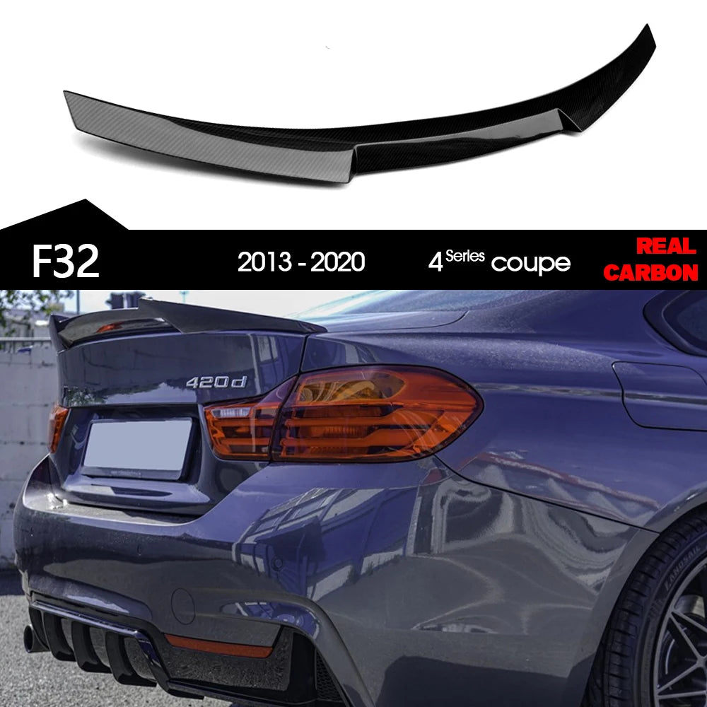 3*3 3K Carbon Fiber Rear Trunk Spoiler Car Wing for BMW 4 Series F32 Coupe 2-Door 2013 - 2020 420i 420d 425d 425i 430i 430d 435i