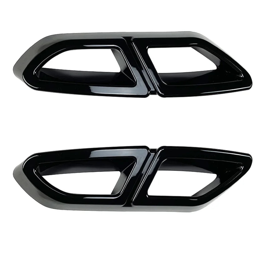 2Pcs Silver Rear Bumper Diffuser Lip Spoiler Air outlet Exhaust Strip Cover Trim For Volkswagen VW Passat B8 Black Car Body Kit