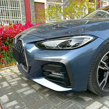 Car Styling Front Bumper Splitter Both Side Canards Decoration Cover Trim For BMW 4 Series G22 G23 M Sport 2020+ Accessories