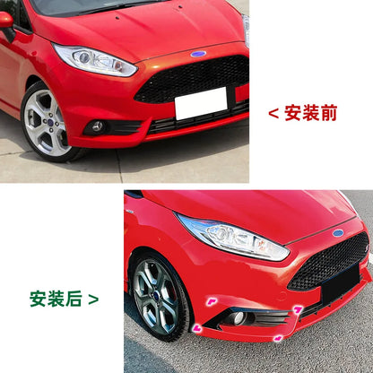 2 Pcs Car Canards Front Bumper for Ford Fiesta ST MK6 2012-2017 Splitter Body Kit Stickers Exterior Modification Accessories