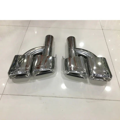 Car Rear Bumper Turbo Muffler Exhaust Tips Pipe 4 Exits Black For Benz C E CLS Class W204 W212 W218 C63 E63 CLS63 Pre-Facelift