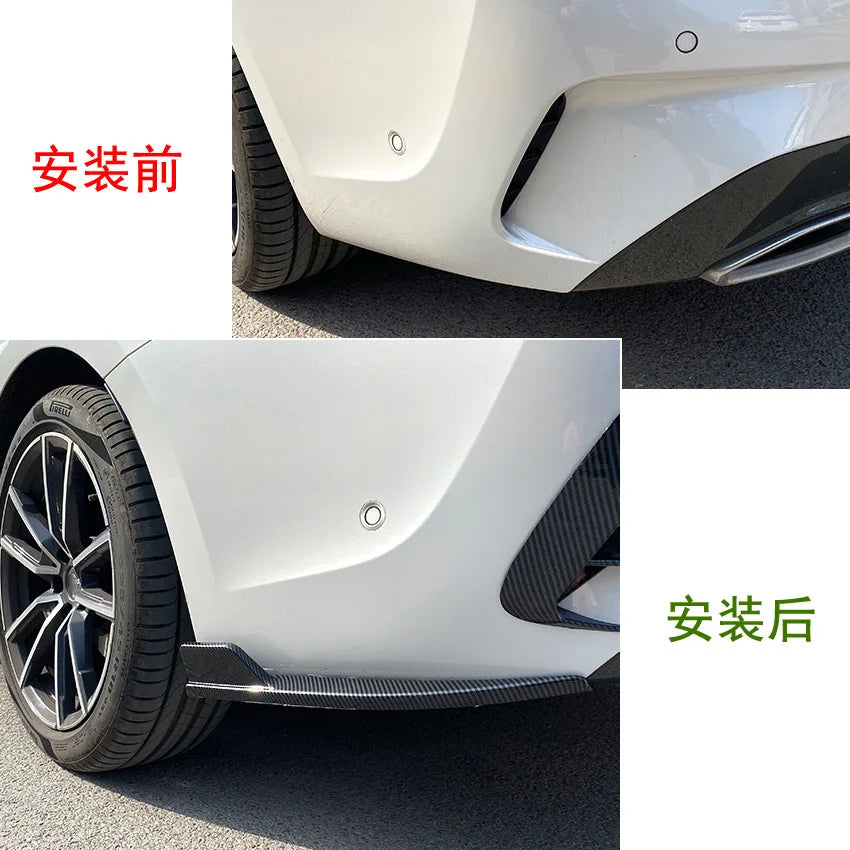 2Pcs Car Canards Front Bumper Lip Splitter for BMW 3 Series G20 M Sport 320i 325i 330i Pre-facelift 2019-2022 Diffuser Spoiler