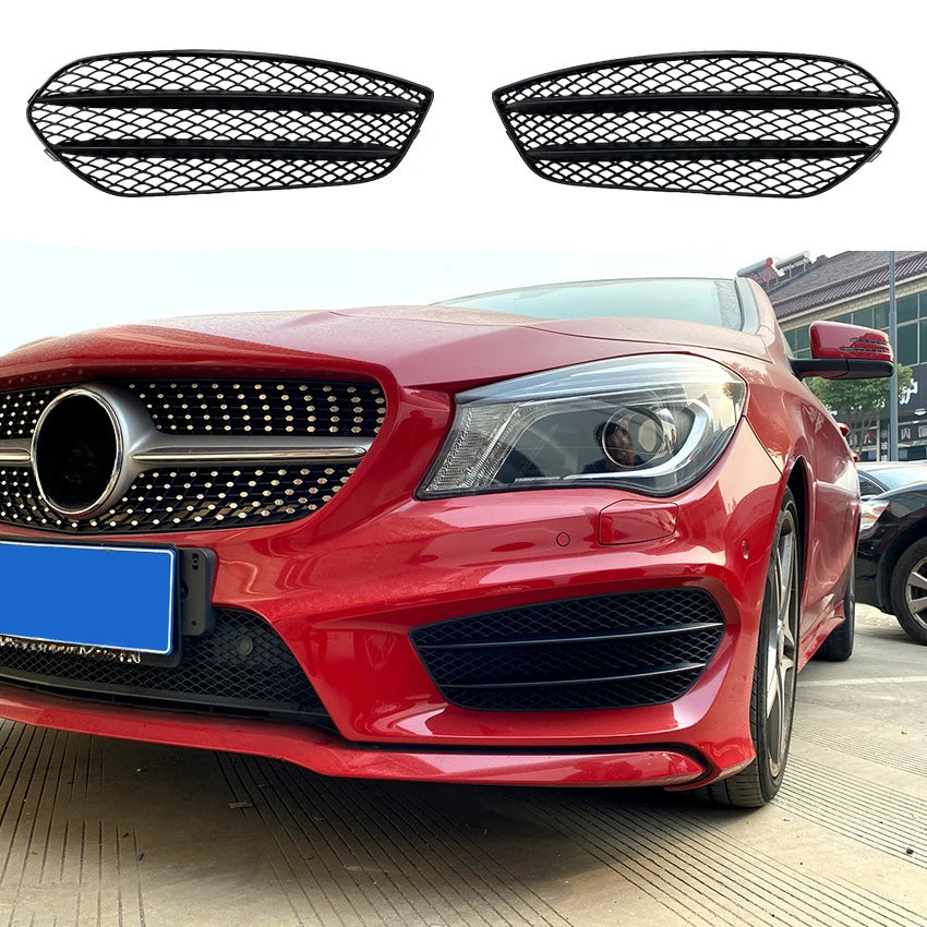 2 Pcs Front Bumper Lower Grille Canards Splitter for Mercedes Benz CLA Class C117 CLA200 220 CLA45 2013-2015 AMG Car Accessories