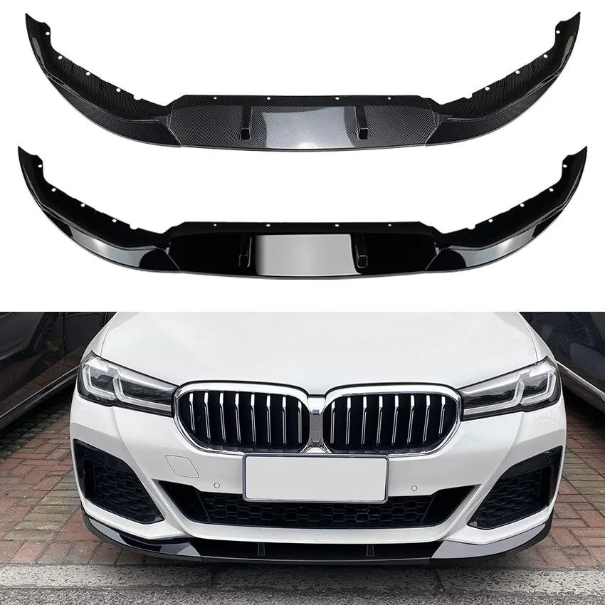 Car Front Lower Bumper Lip Spoiler for BMW 5 Series G30 LCL M Sport 525i 530i 2021+ Car Modification Body Guard Protective Cover