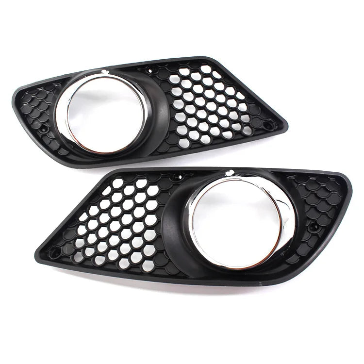 Auto L/R Center Fog Light Grill Honeycomb Grille Cover for Mercedes Benz C Class W204 2008-2010 Grilles Frame Car Accessories