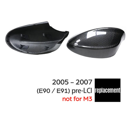 For BMW 1 & 3 Series E8X E9X E87 E82 E81 E88 E90 E91 E92 E93 Pre-LCI & LCI Rear View Side Mirror Cover Carbon Fiber Accessories