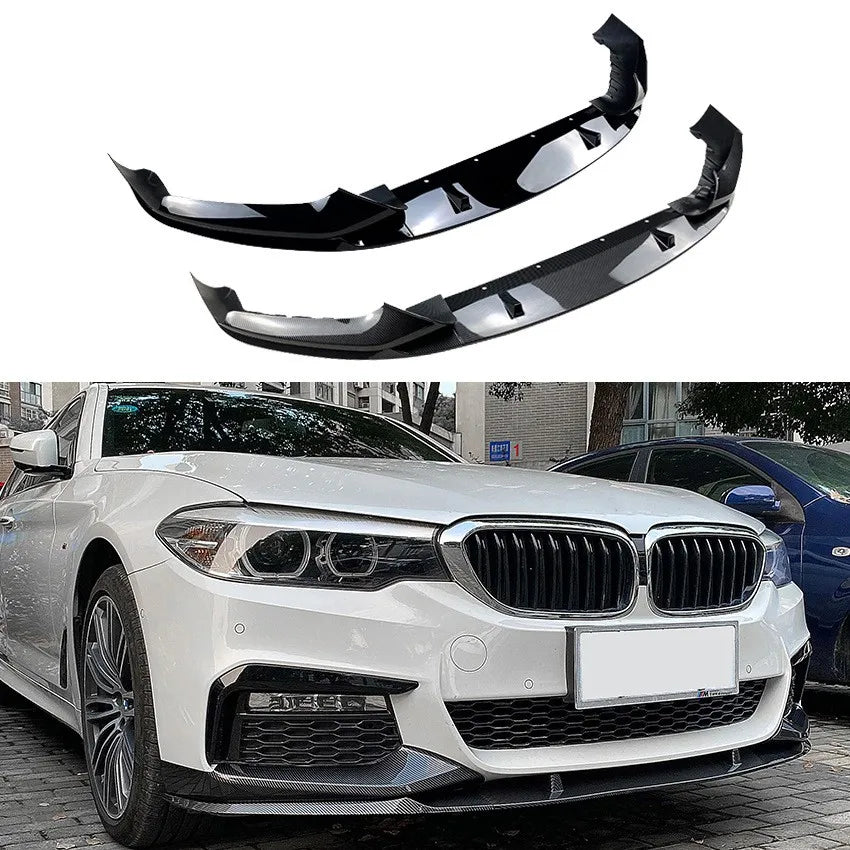 Car Front Bumper Lip Body Kit Spoiler Canard Splitter Diffuser Carbon Fiber for BMW 5 Series G30 M Sport Pre-Facelift 2018-2020