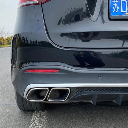 Rear Bumper Turbo Muffler Exhaust Tips Pipe 4 Exits for Mercedes Benz GLE53 To GLE63 AMG V167 Car Four Out Tailpipe Accessories