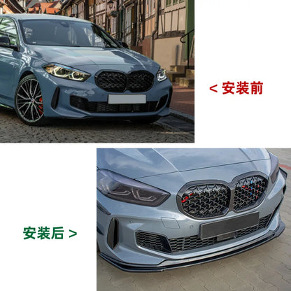 Front Bumper Lip Spoiler Splitter Body Kit Guards For BMW 1 Series F40 M Sport 118i 120i 128ti 2020+ Carbon Look Car Styling