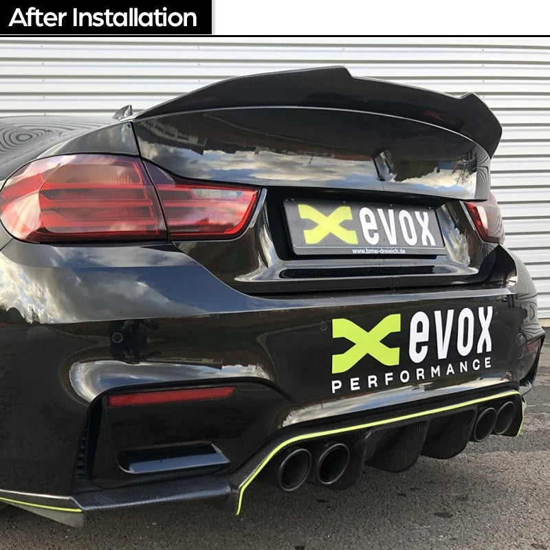 3*3 3K Twill Weave PSM High-kick Carbon Fiber Rear Trunk Deck Lid Spoiler Aerodynamic Boot Wing for BMW 2015 - 2020 M4 Coupe F82