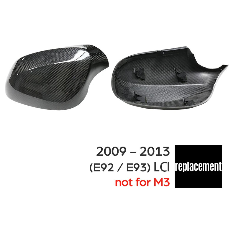 For BMW 1 & 3 Series E8X E9X E87 E82 E81 E88 E90 E91 E92 E93 Pre-LCI & LCI Rear View Side Mirror Cover Carbon Fiber Accessories