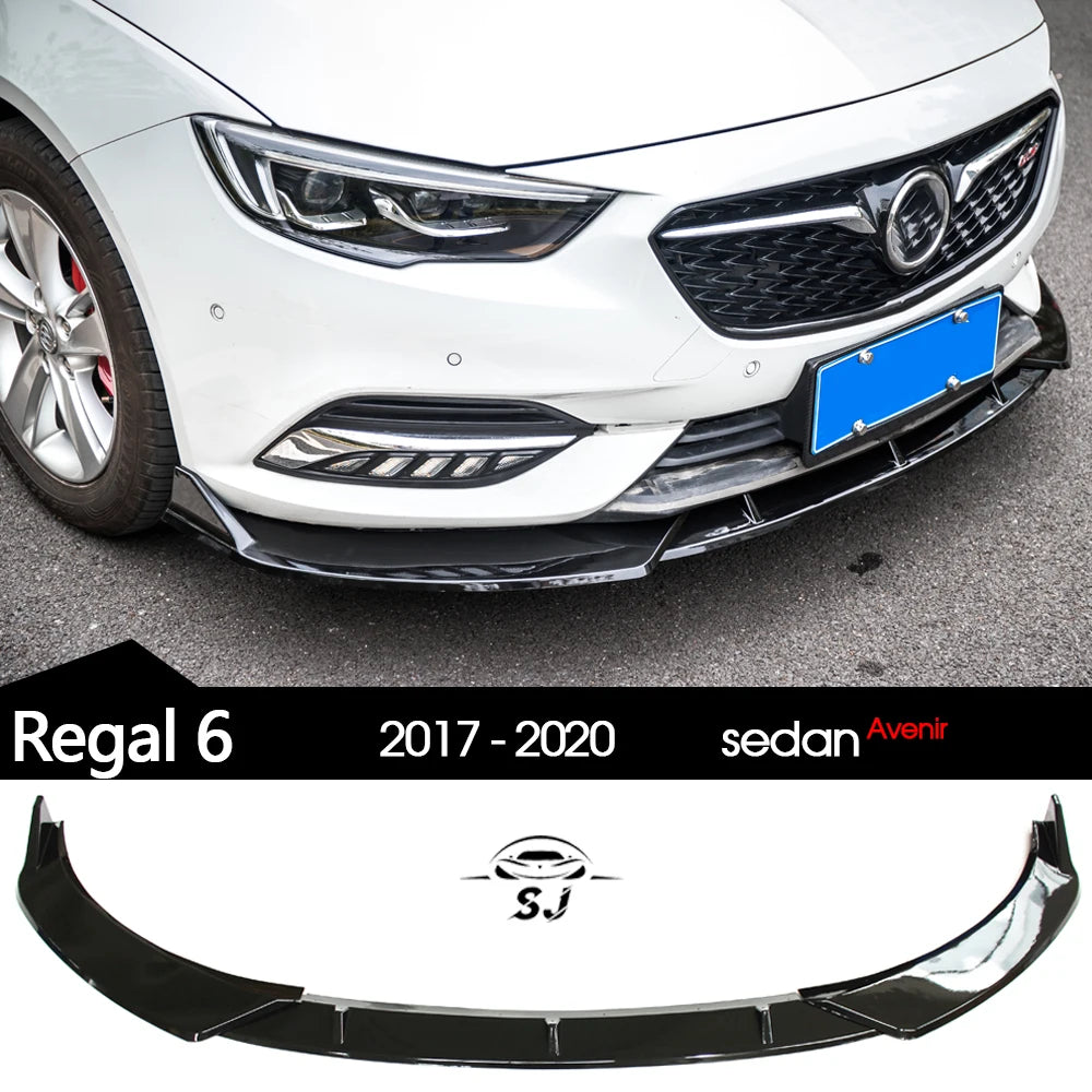 Carbon Fiber Front Bumper Lip Spoiler 3PC for Buick Regal 6th 2017 - 2020 Avenir for Opel Vauxhall Insignia for Holden Commodore