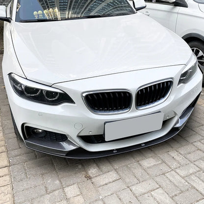 Glossy Black Front Bumper Lip Spoiler Splitter Body Kit Guards For BMW 2 Series F22 F23 M Sport 2015-2019 MP Car Accessories