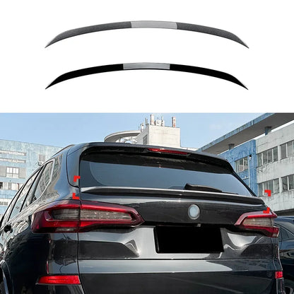 Rear Trunk Tail Wing Spoiler for BMW X5 G05 2019+ Auto Center Wing Cover Lip Carbon Look ABS Plastic Decoration Car Accessories