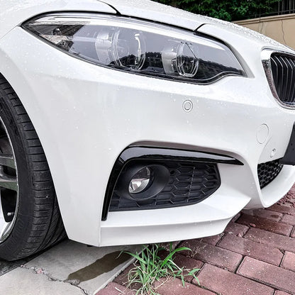 Front Bumper Side Canards Decoration Fog Lamp Splitter Cover for BMW 2 Series F22 F23 M Sport 2015-2019 Car Styling