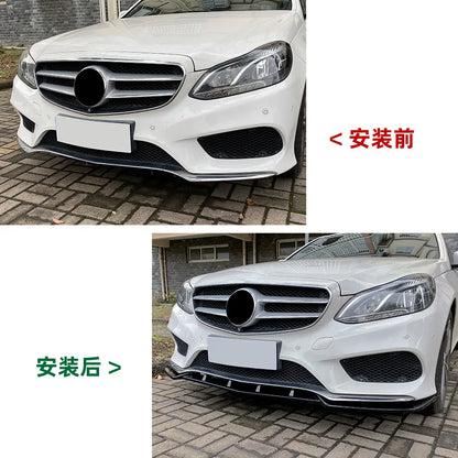 Front Bumper Lip Spoiler Splitter Body Kit Guards For Mercedes Benz E Class W212 4-Doors Facelift 2013-2015 AMG Line Car Styling