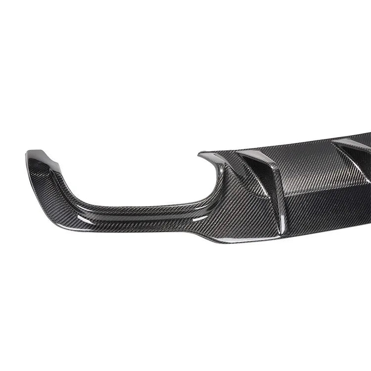 Car Rear Bumper Diffuser Back Lip for Mercedes Benz C Class W204 C63 AMG LCL 2012-2015 FRP Black Spoiler Splitter Accessories