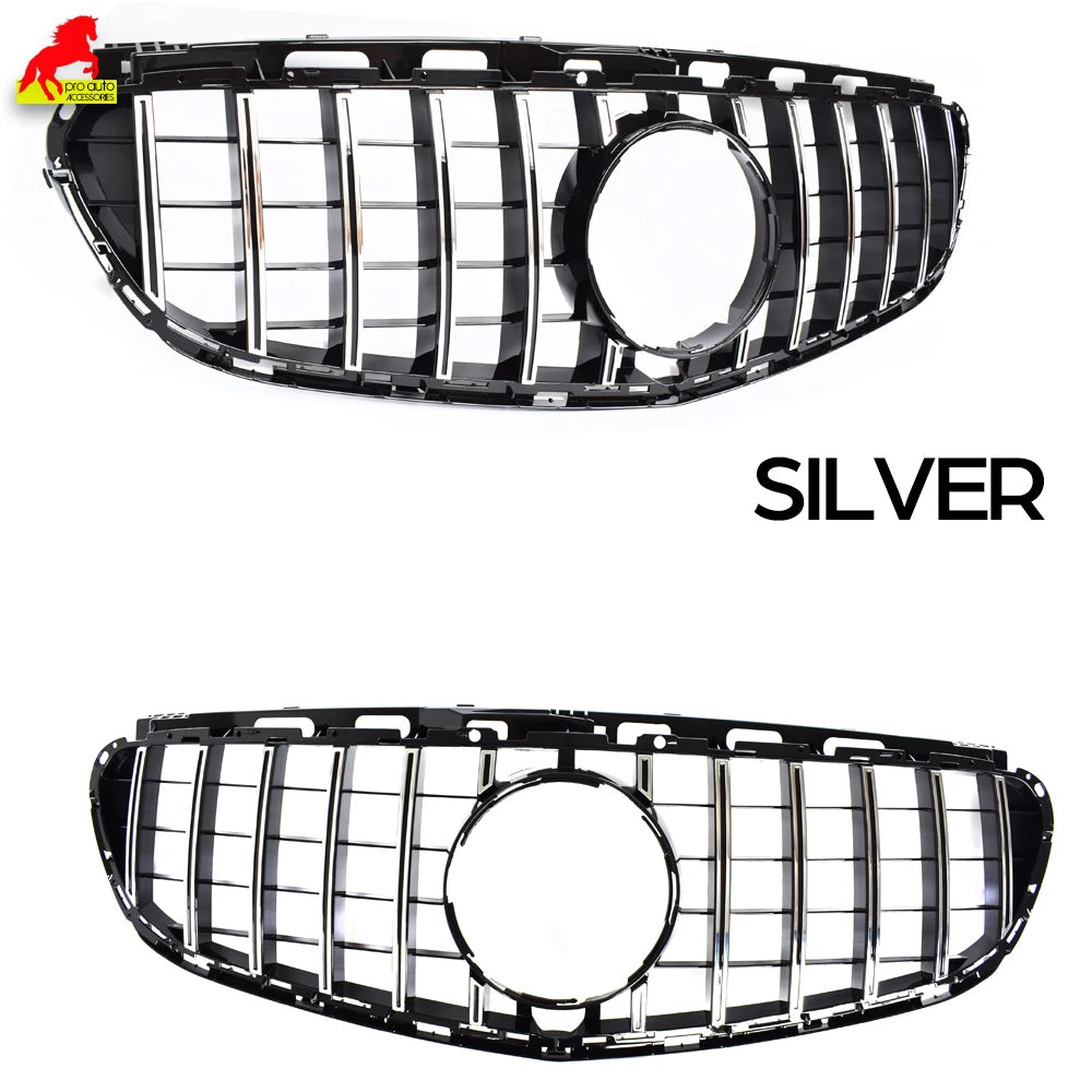 W212 Front Bumper Grille Black Silver for Mercedes Benz E Class 2014-2016 4-Door Sedan W212 GT Grill 5-Door Estate S212 Grilles