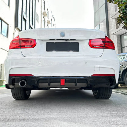 Car Rear Lip Splitter Diffuser Tail Lip for BMW 3 Series F30 MT 2013-2019 MP with Lights Rear Corner Spoiler Body Kits Styling