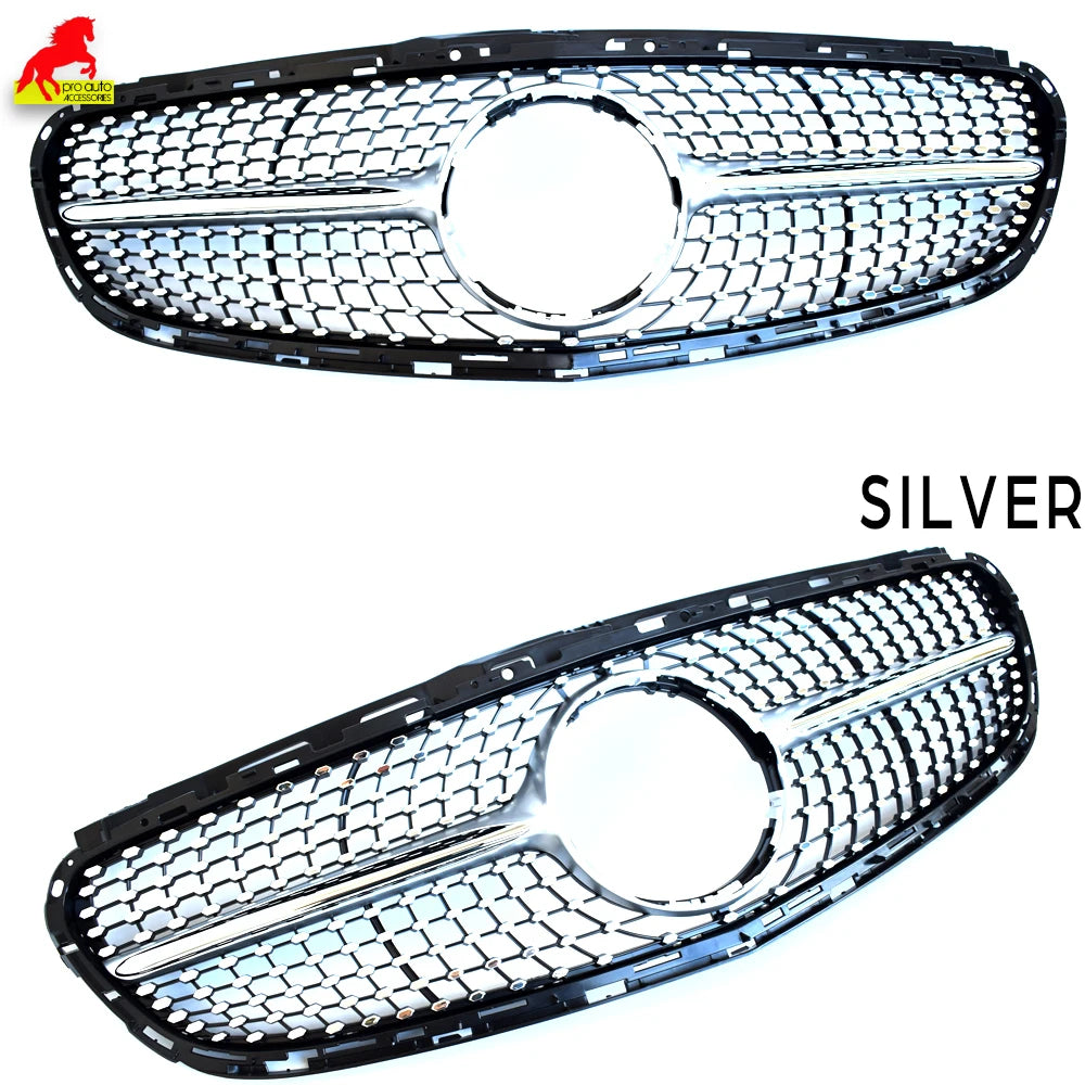 W212 Front Bumper Racing Grille Diamond for Mercedes E Class 4-Door Saloon 5-Door All-Terrain S212 2014-2016 E200 E250 E300 E400