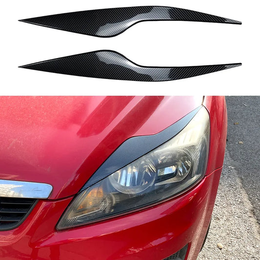 Car Styling Pair Car Headlights Eyelids Eyebrow ABS Trim Stickers Cover For Ford Focus MK2.5 2008-2011 Accessories Car Styling