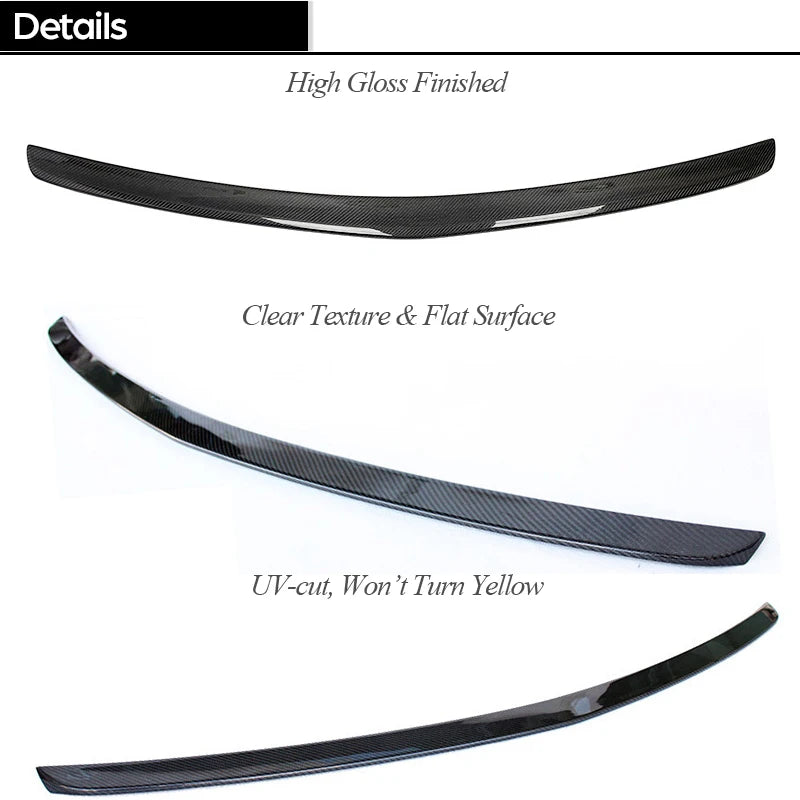 Real Carbon Fiber Trunk Spoiler for Mercedes E Class W212 4-Door Sedan 2010 - 2016 E200 E220 E250 E300 E350 E400 E500 E63 AMG