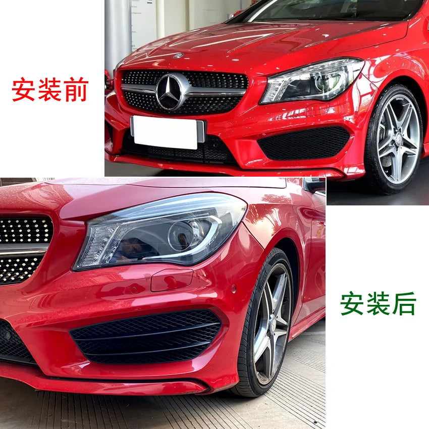 Front Bumper Lower Grille Splitter for Mercedes Benz CLA Class C117 CLA200 220 CLA45 2013-2015 AMG Car Side Vent Spoiler Canards