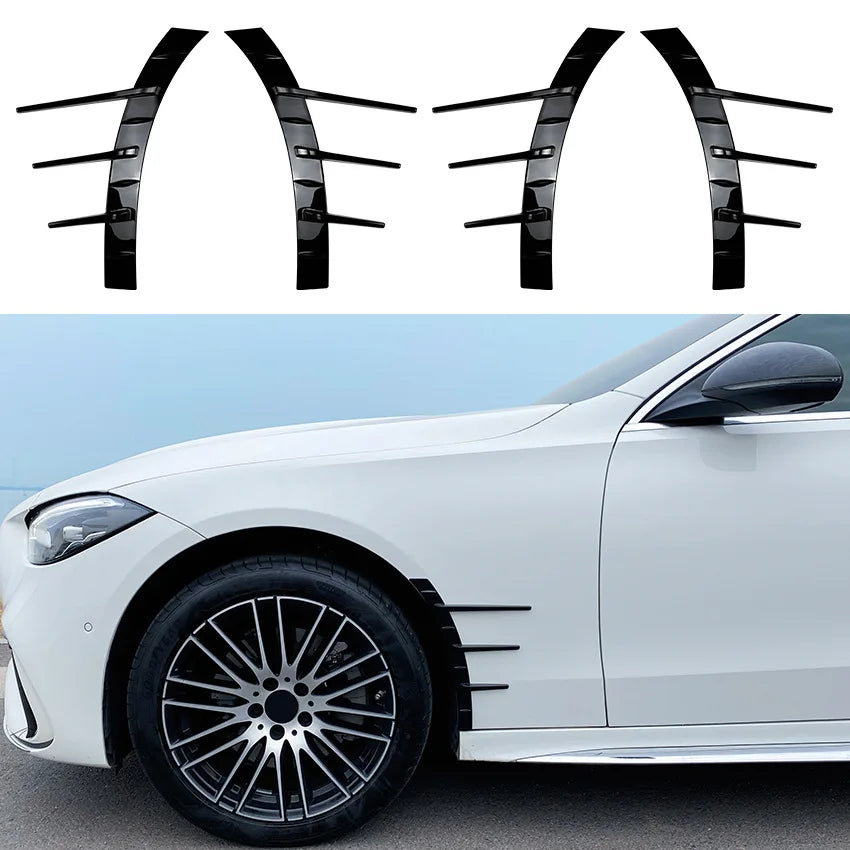 4 PCS Car Wheel Eyebrow Stickers Canards Trim Cover for Mercedes Benz C Class W206 2022+ C200 C260 C43 AMG Line Car Accessories