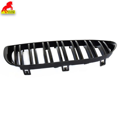 2Pcs Gloss Black Front Kidney Double Slat Grill Grille for BMW 2003-2010 6 Series E64 Cabrio E63 Coupe 630Ci 630i 645Ci 650i M6