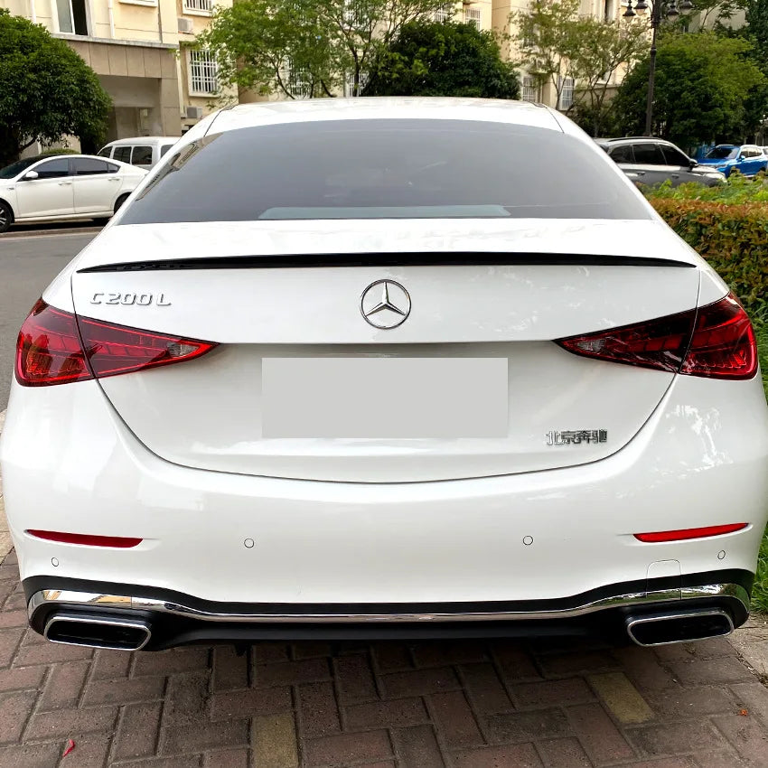 Rear ABS Plastic Spoiler For Mercedes Benz C Class Sedan 4-Door W206 C180 C200 C260 C300 Spoiler 2015-2021 Trunk Wing Trim Tail