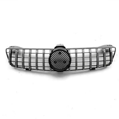 W219 Front Bumper Racing Grill GT Style for Mercedes Benz CLS Class 2005-2011 Black Silver Grilles with Emblem Car Accessories