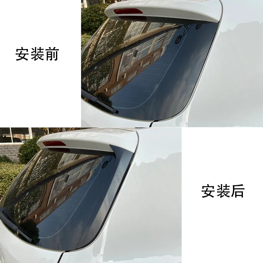 2PCS ABS Bright Black Car Rear Trunk Window Spoiler Side Wing for Volkswagen VW Tiguan MK1 2007-2016 Car Accessories Decoration