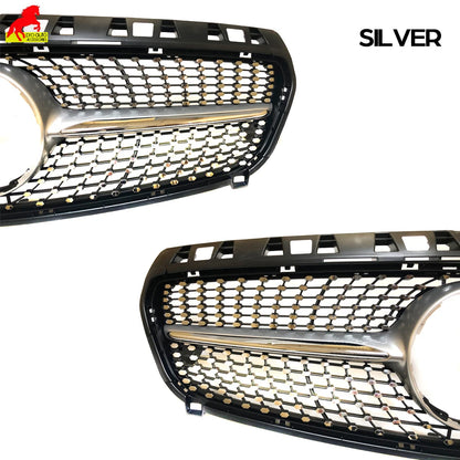 W176  Front Bumper Racing Grille Diamond for Mercedes Benz A Class Pre-facelift W176 2013 - 2015 A180 A200 A220 A250 Car Grills