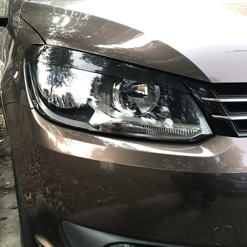 Glossy Black Car Headlight Lamp Eyebrow Eyelid Trim Cover For VW Volkswagen Touran 2011-2015 Stickers Accessories Car Styling