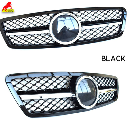 Car Grille Black GT Front Bumper Grill for 2000-2006 Mercedes C Class Saloon W203 Tourer S203 C180 C200 C230 C240 C280 C320 C350