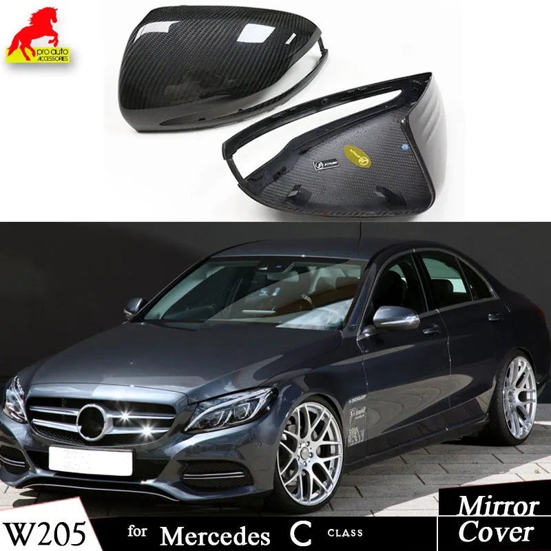 Car Dry Carbon Side Rearview Mirror Cover Trim for Mercedes B W247 C W205 E W213 W238 CLS C257 S W222 GLA H247 GLB X247 GLC W253