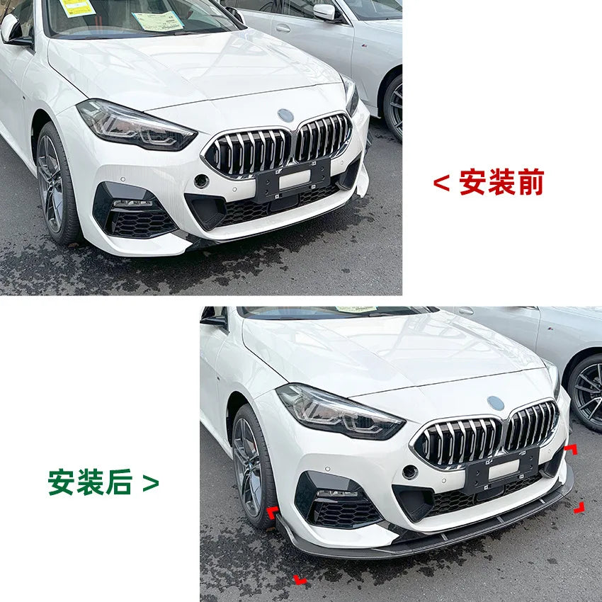 Front Bumper Lip Side Splitter Spoiler Body Kit Deflector Guards for BMW 2 Series F44 M Sport 218i 220i 2020+ Car Accessories