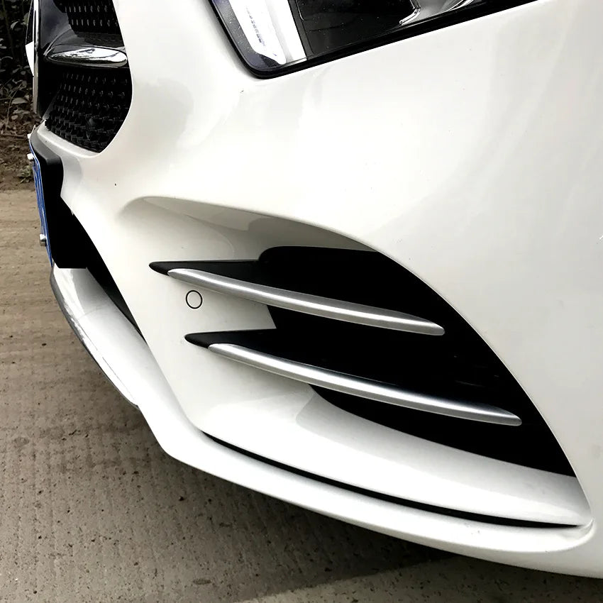 Front Bumpers Lip W177 Front Grille Trim for Mercedes Benz A Class A180 A200 Hatchback Sedan AMG Line 2018+ Car Spoiler Sticker