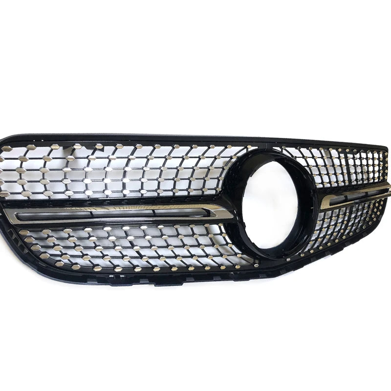 Suitable For Mercedes Benz GLC Class W253 X253 2015-2017 GT Grill Diamond Car Front Racing Center Grilles Upper Bumper Grille