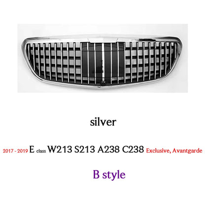 E63 Style Front Radiator Grille fit for 2017 - 2019 Mercedes E Class Pre-facelifted W213 S213 C238 A238 E200 E300 E350 E400 E43