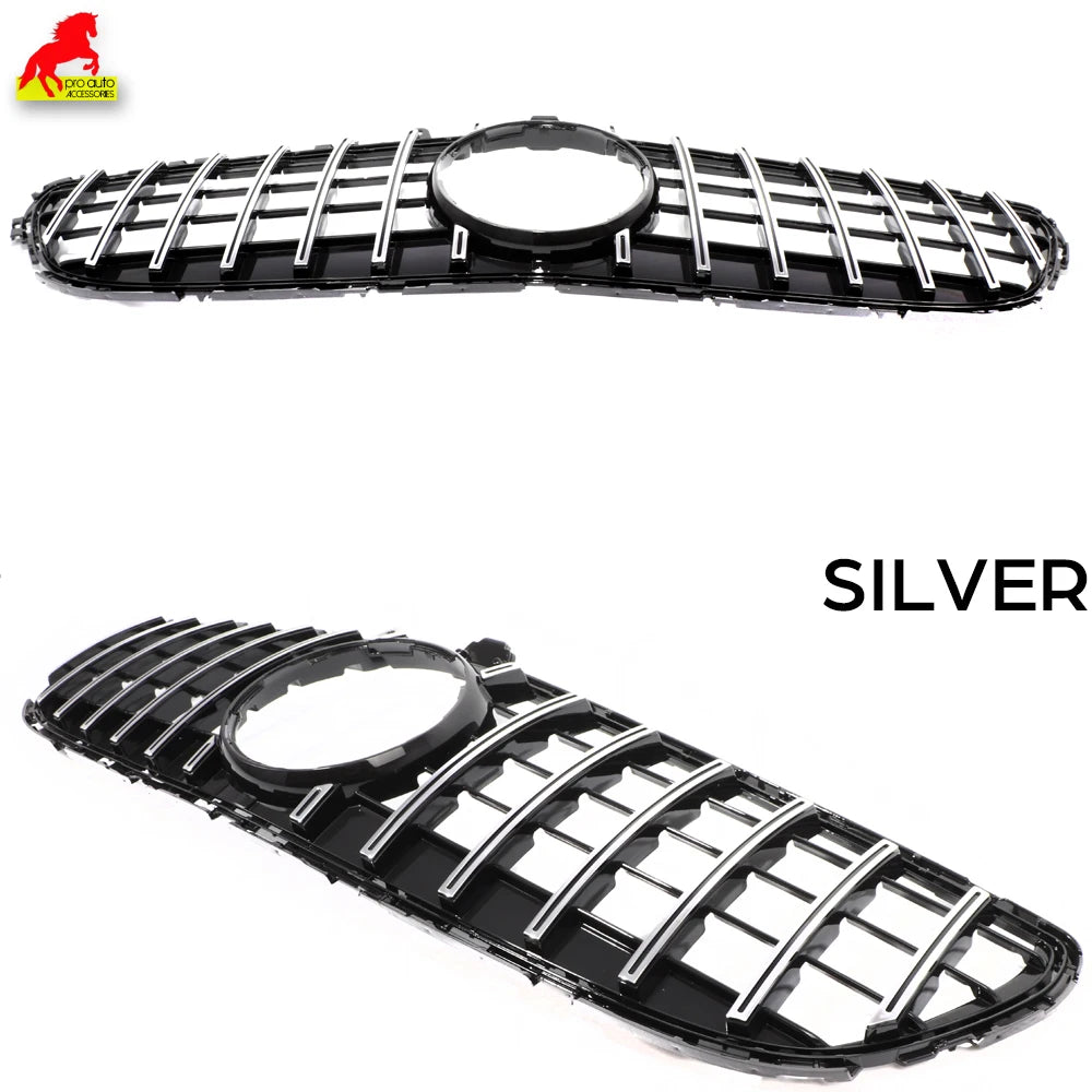 Front Bumper GT Grille suitable for Mercedes CLS Class W218 X218 2015 - 2017 CLS 400 CLS 350 CLS 500 Black Silver Racing Grill