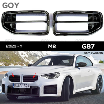 3*3 3K Twill Weaving Replacement Autoclave Prepreg Real Dry Carbon Fiber Front Kidney Grille for BMW M2 G87 2023 - ?