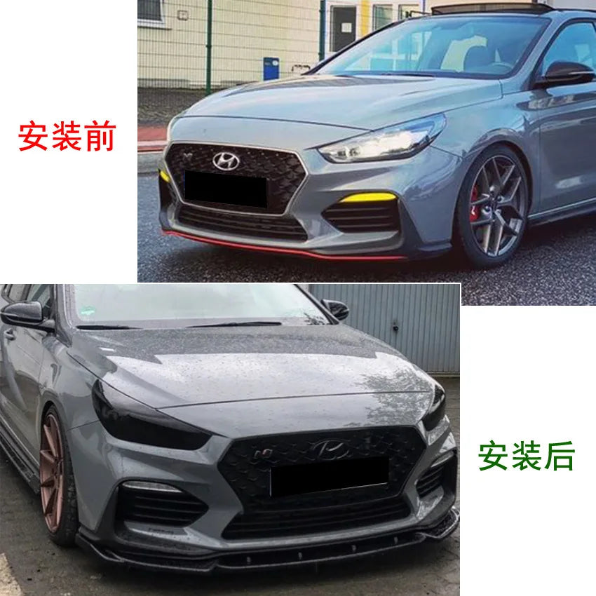 Front Bumper Lip Splitter Spoiler Body Kit Deflector Guards For Hyundai I30N MK3 MK3.5 2017+ Protective Cover Car Accessories