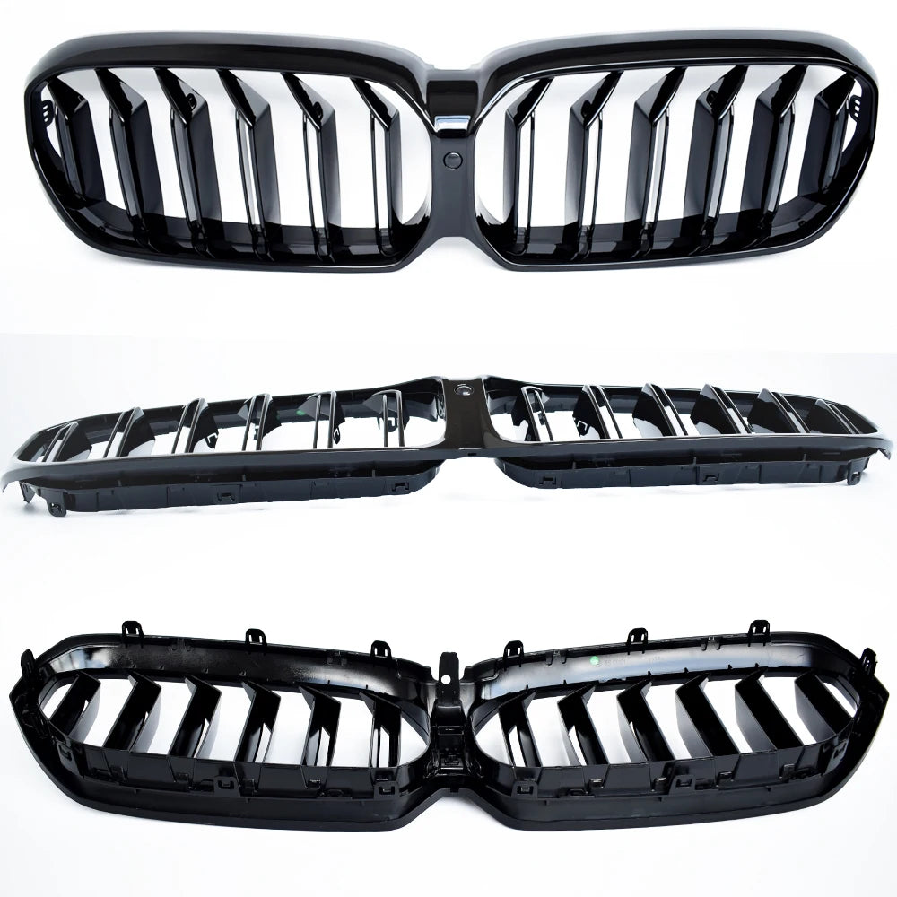 Piano Black Bumper Kidney Radiator Grille for BMW 2020 - 2022 G30 LCI 5-series Sedan, G31 LCI Estate, M5 F90, OEM Fitment