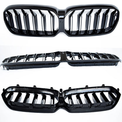 Piano Black Bumper Kidney Radiator Grille for BMW 2020 - 2022 G30 LCI 5-series Sedan, G31 LCI Estate, M5 F90, OEM Fitment