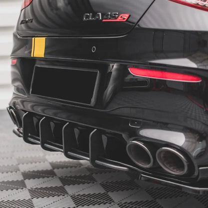 Rear Bumper Diffuser Side Splitters For Mercedes Benz CLA Class C118 CLA35 CLA45 AMG Black Trim Lip Spoiler Cover Car Styling