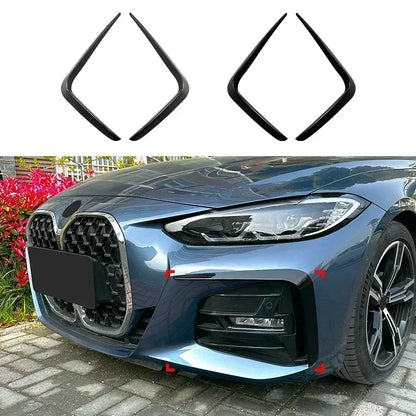 Car Styling Front Bumper Splitter Both Side Canards Decoration Cover Trim For BMW 4 Series G22 G23 M Sport 2020+ Accessories