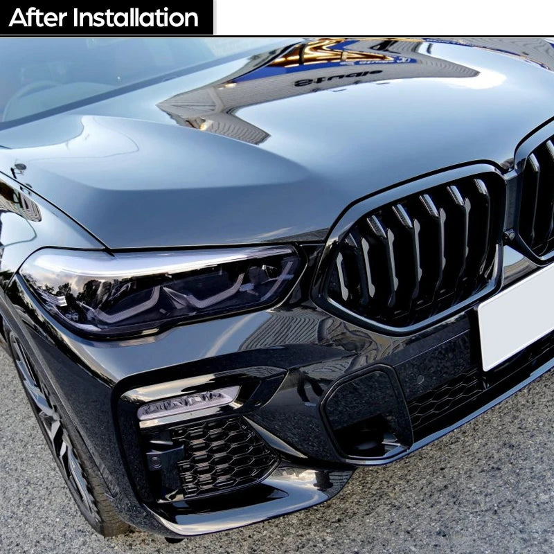 3*3 3K Carbon Fiber Front Bumper Kidney Grille for BMW Pre-LCI X6 G06 2020 - 2023 xDrive28i xDrive30i xDrive35i xDrive40i M50i