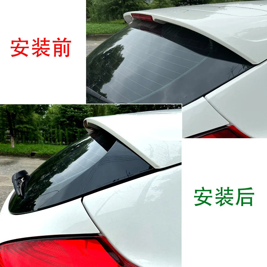 Rear Window Side Spoiler Diffuser Tail Fin For Ford Focus Hatchback 2015-2018 Black Splitter Cover Car Accessories Decoration