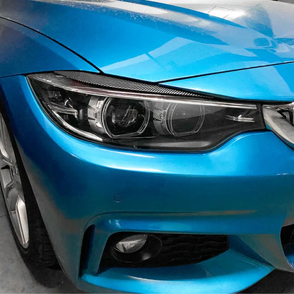 Car Headlight Eyelids Eyebrows for BMW 4 Series F32 F33 F36 2014-2020 Carbon Fiber Lids  Body Kit ABS Plastic Auto Accessories